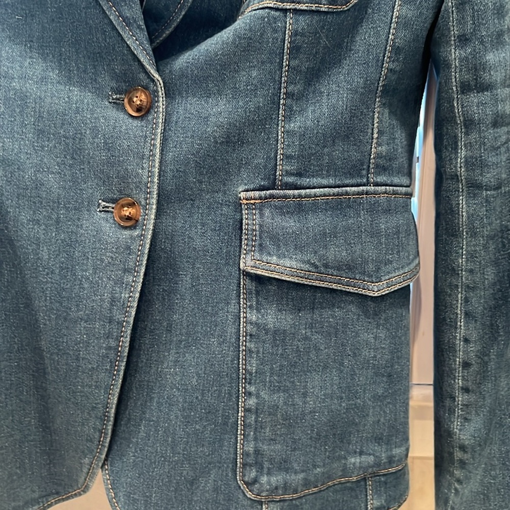 💙 PAIGE Romona Denim Blazer Size 4 💙 - Picture 11 of 15